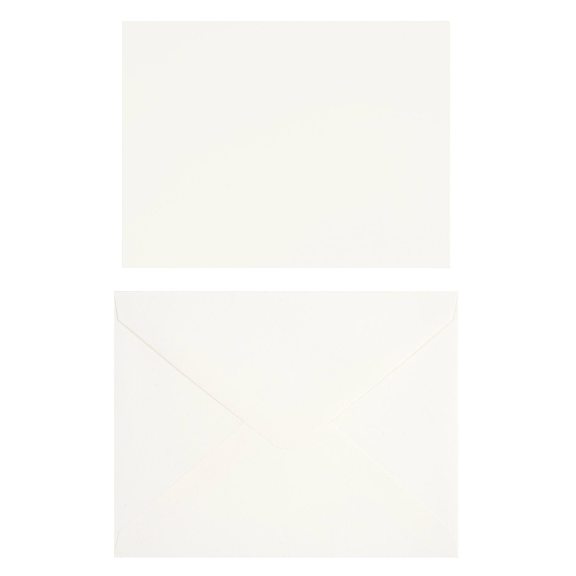 10 Sets of Ivory Flat Envelopes & Cards by Recollections™, 4.25" x 5.5"